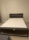 Queen size bed fram and mattress.webp