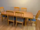 dinning table + 2 arm chairs + 4 chairs.webp