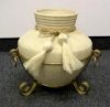 white pottery vase with stand.JPG
